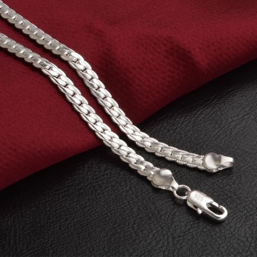 NEW 5mm 925 Sterling Silver Necklace - Picture 5 of 9